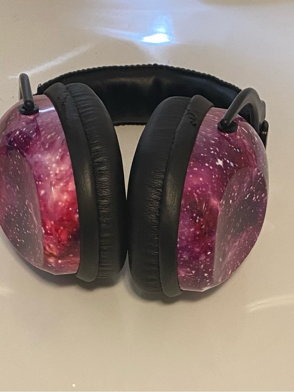 Over-Ear Headphones in Purple Galaxy Design